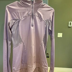 Lavender Zip-Up Athletic Shirt